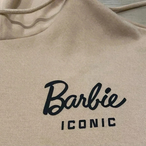 Mattel Brand Iconic Barbie Car Unisex Pullover Drawstring Hoodie Pocket Lg NWT - Picture 6 of 12